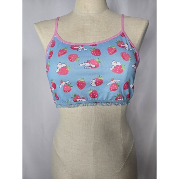 Hot Topic Other - 2022 Sanrio Cinnamoroll Strawberry Blue Bralette Size LARGE- Loungewear- NWT